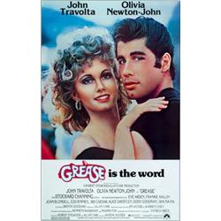 Grease, 1978, Paramount Pictures (U.S.), rolled, condition B+., 41" x 27" - 104.1 x 68.6 cm....