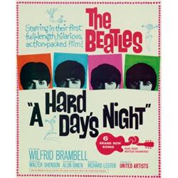 A Hard Day's Night, 1964, United Artists (U.S.), rolled, condition A., 22" x 14" - 55.9 x 35....