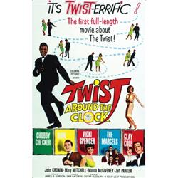 Twist Around the Clock, 1961, Columbia Pictures (U.S.), on linen, condition A-., 41" x 27" -...