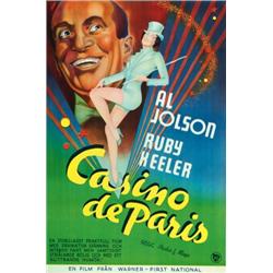 Go Into Your Dance, 1935, Warner Brothers (Swedish), rolled, condition B+., 41" x 27" - 104.1...