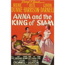 Anna and the King of Siam, 1946, 20th Century Fox (U.S.), on linen, condition B+., 41" x 27"...