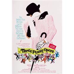 Three Penny Opera, 1963, Embassy Pictures (U.S.), on linen, condition A-., 41" x 27" - 104.1...