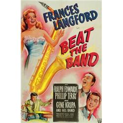 Beat the Band, 1947, RKO Radio Pictures (U.S.), on linen, condition C+., 41" x 27" - 104.1 x...