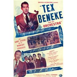 Tex Beneke and his Orchestra, 1948, Universal Studios (U.S.), on linen, condition B-., 41" x...