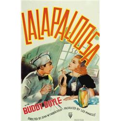 Lalapaloosa, 1936, RKO Radio Pictures (U.S.), on linen, condition A-., 41" x 27" - 104.1 x 68...