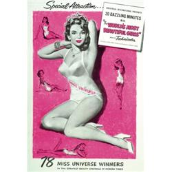 The World's Most Beautiful Girls, 1952, Universal International (U.S.), on linen, condition B+....