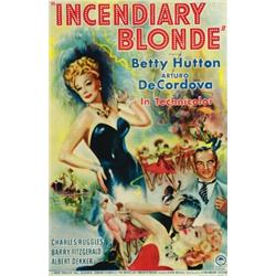 Incendiary Blonde, 1945, Paramount Pictures (U.S.), on linen, condition A-., 41" x 27" - 104....