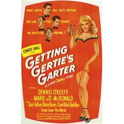 Getting Gertie's Garter, 1945, United Artists (U.S.), on linen, condition B-., 41" x 27" - 10...