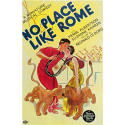 No Place Like Rome, 1938, Metro Goldwyn Mayer (U.S.), on linen, condition A-., 41" x 27" - 10...