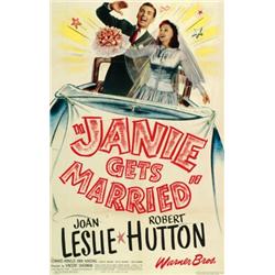 Janie Gets Married, 1946, Warner Brothers (U.S.), on linen, condition B+., 41" x 27" - 104.1...