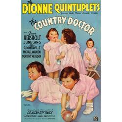 The Country Doctor, 1936, 20th Century Fox (U.S.), on linen, condition C., The Dionne Quintup...