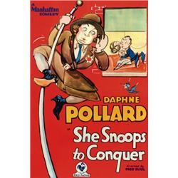 She Snoops to Conquer, 1934, RKO Pathe (U.S.), condition A-., 41" x 27" - 104.1 x 68.6 cm....