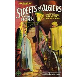 Streets of Algiers, 1928, UFA Productions (U.S.), on linen, condition B-., 41" x 27" - 104.1...