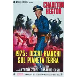 The Omega Man, 1971, Warner Brothers (Italian), condition A-., 55" x 39" - 139.7 x 99.1 cm....