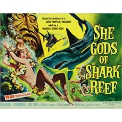 She Gods of Shark Reef, 1958, American International Pictures (U.S.),, folded, condition B-....