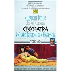 Cleopatra, 1963, 20th Century Fox (U.S.), on linen, condition B+., 82" x 41.5" -, 208.3 x 1...