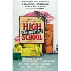 High School Confidential, 1958, Metro Goldwyn Mayer (U.S.), folded, condition B+. "A teacher's...