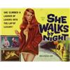 Image 1 : She Walks by Night, 1960, Rapid/Union Film (U.S.), folded, condition C+., 22" x 28" - 55.9 x...