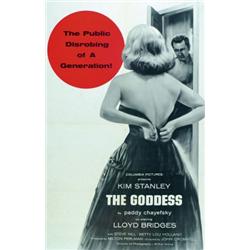 The Goddess, 1958, Columbia Pictures (U.S.), folded, condition A. "Public Disrobing of a Genera...