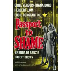 Passport to Shame, 1958, Lion International (British), folded, condition B+., 41" x 27" - 104...