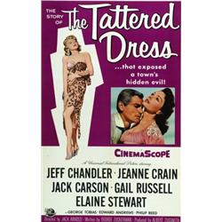 The Tattered Dress, 1957, Universal Studios (U.S.), on linen, condition A-., 41" x 27" - 104....