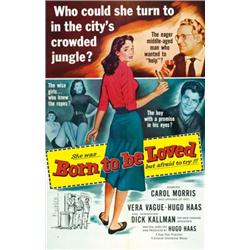 Born To Be Loved, 1959, Universal Studios (U.S.), folded, condition B., 41" x 27" - 104.1 x 6...