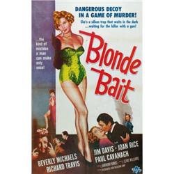 Blonde Bait, 1956, Associated Film (U.S.), folded, condition B+., 41" x 27" - 104.1 x 68.6 cm...