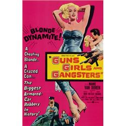 Guns Girls and Gangsters, 1959, United Artists (U.S.), on linen, condition B+., 41" x 27" - 1...