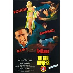 The Girl Hunters, 1963, Colorama Features (U.S.), folded, condition B-. "Mickey Spillane Stars...