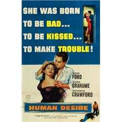 Human Desire, 1954, Columbia Pictures (U.S.), on linen, condition B. "She was born to be bad......