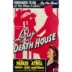 Lady in the Death House, 1944, PRC Pictures (U.S.), on linen, condition B-. "Condemned to die.....