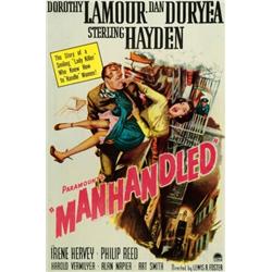 Manhandled, 1948, Paramount Pictures (U.S.), on linen, condition B+., 41" x 27" - 104.1 x 68....