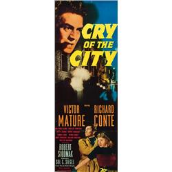 Cry of the City, 1948, 20th Century Fox (U.S.), folded, condition B-., 36" x 14" - 91.4 x 35....