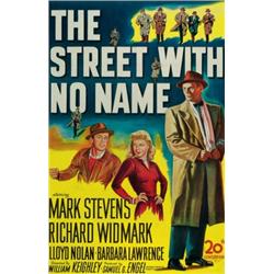 The Street With No Name, 1948, 20th Century Fox (U.S.), folded, condition B., 41" x 27" - 104...