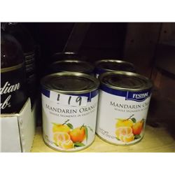 CANNED MANDARINE ORANGES - LOT OF 5 CANS CASE