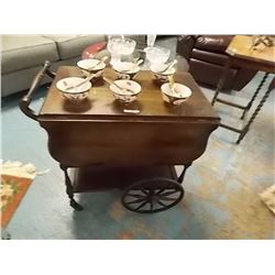VINTAGE TEA TROLLY - DROP LEAF - LATE 1800'S