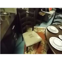 NEW UPHOLSTERED AND WOOD DINING CHAIRS - 4 X BID