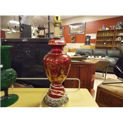 TABLE LAMP - RED & GOLD