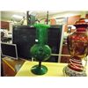 Image 1 : GREEN ART GLASS VASE