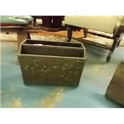 VINTAGE BRASS KINDLING BOX
