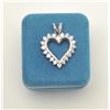 Image 1 : One Heart shaped Pendant in 14k white gold