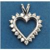 Image 2 : One Heart shaped Pendant in 14k white gold