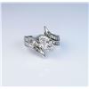 Image 5 : Dazzling ladies ring featuring a MQ cut diamond