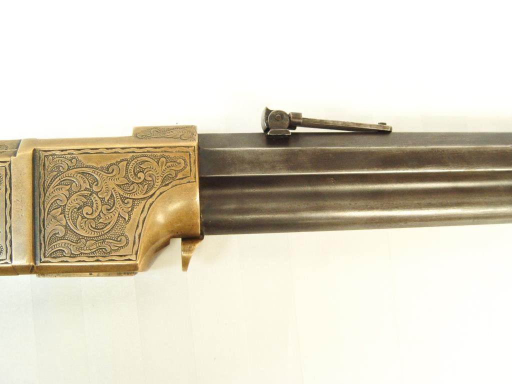 1860 Henry rifle period engraved in deluxe scroll