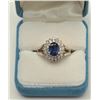 Image 2 : One 14k white gold Ladies ring set with an