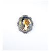 Image 1 : Vintage ladies silver Victorian hand painted brooch pendant.