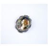 Image 2 : Vintage ladies silver Victorian hand painted brooch pendant.