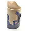 Image 2 : Unsigned art pottery pitcher with cobalt blue decoration