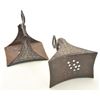 Image 4 : Lot of 2 silver inlaid old iron stirrups;