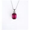 Image 1 : Fabulous ladies necklace featuring an intense pink Rubellite